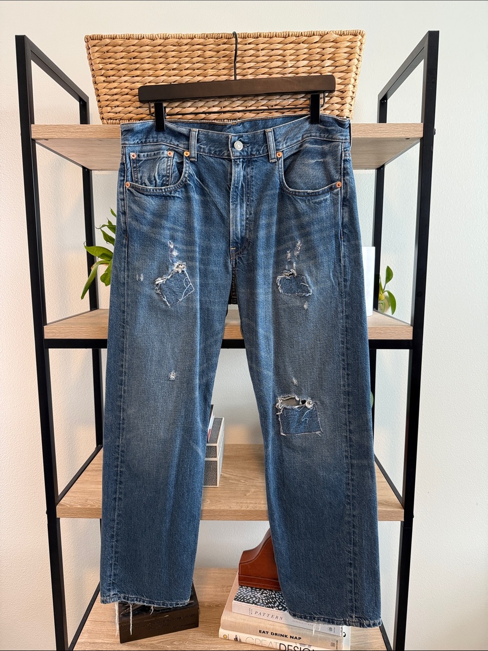 Denimist The Lucy Boyfriend Distressed High-Rise Ankle Jeans, 28